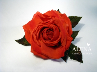 Роза "ALENA" в технике "Живой Цветок"